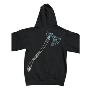 God of War Gamer Loot Crate Video Game Black Full Zip Men’s Hoodie Sz XS​​​